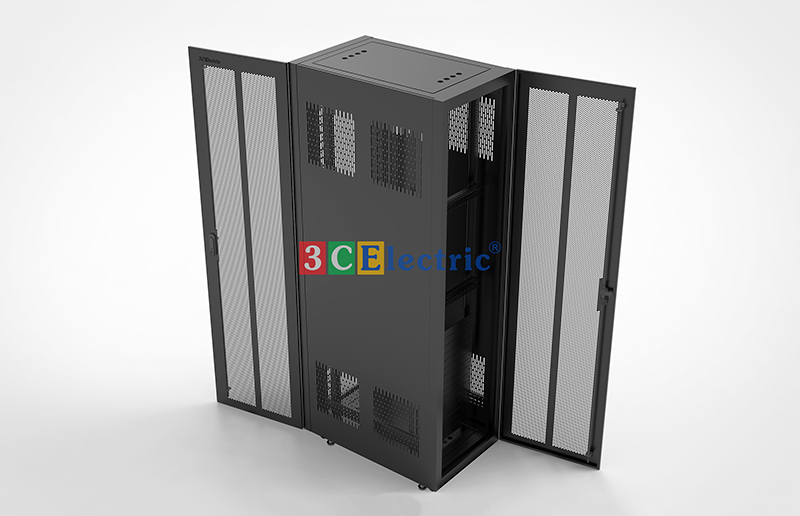 bản vẽ 3D tủ rack cho trung tâm dữ liệu tủ rack 45U D1000 cho trung tâm dữ liệu