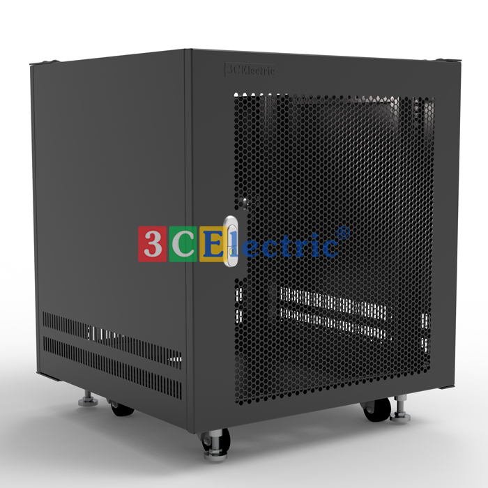 t?rack 12u d600 màu đen cửa lưới